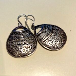 Sterling Silver Cutout Earrings